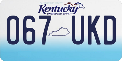 KY license plate 067UKD
