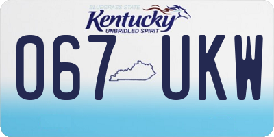 KY license plate 067UKW