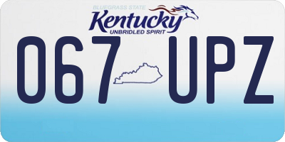 KY license plate 067UPZ