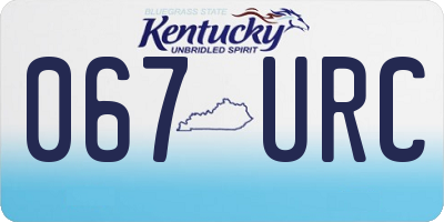 KY license plate 067URC