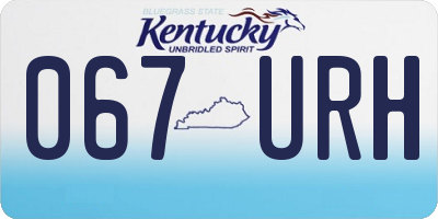 KY license plate 067URH