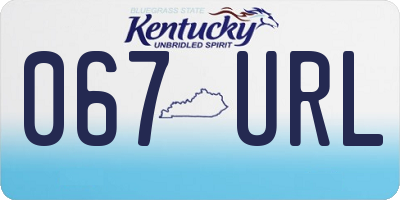 KY license plate 067URL
