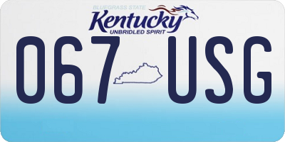 KY license plate 067USG