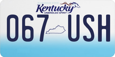 KY license plate 067USH