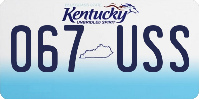 KY license plate 067USS