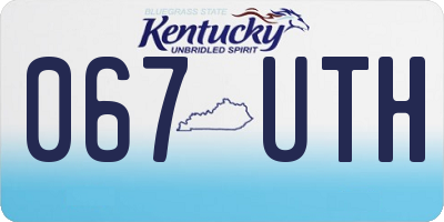 KY license plate 067UTH