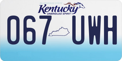 KY license plate 067UWH