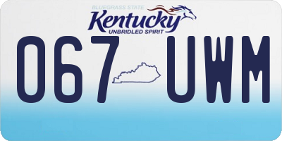 KY license plate 067UWM