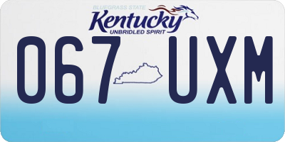 KY license plate 067UXM