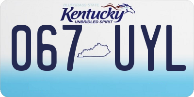 KY license plate 067UYL
