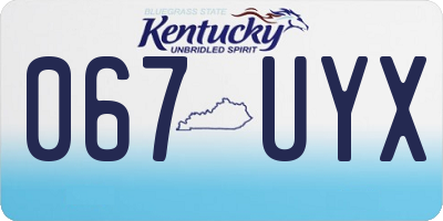 KY license plate 067UYX