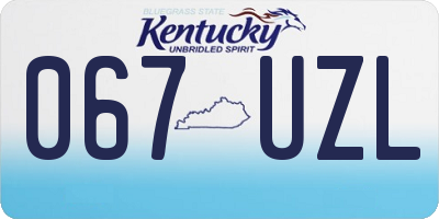 KY license plate 067UZL