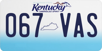 KY license plate 067VAS