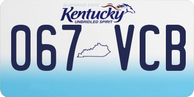 KY license plate 067VCB