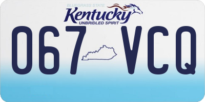 KY license plate 067VCQ