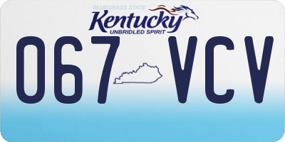 KY license plate 067VCV