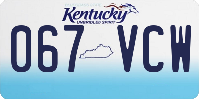 KY license plate 067VCW