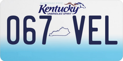 KY license plate 067VEL