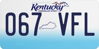 KY license plate 067VFL