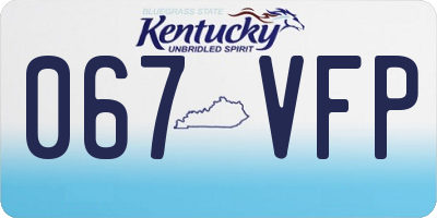 KY license plate 067VFP