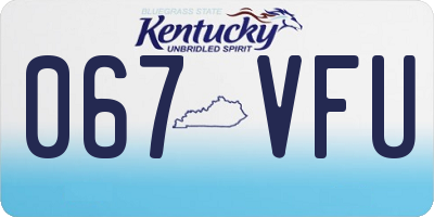 KY license plate 067VFU