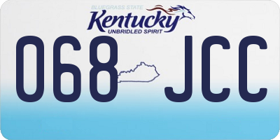 KY license plate 068JCC