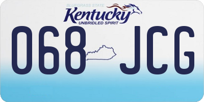 KY license plate 068JCG