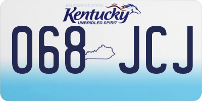 KY license plate 068JCJ