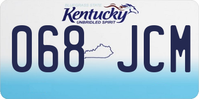 KY license plate 068JCM