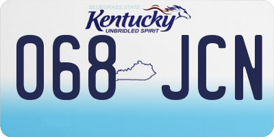 KY license plate 068JCN