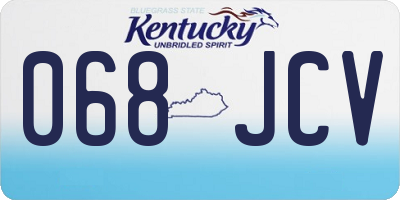 KY license plate 068JCV