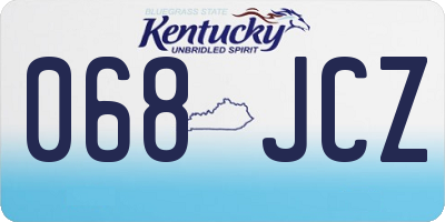 KY license plate 068JCZ