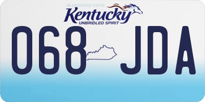 KY license plate 068JDA