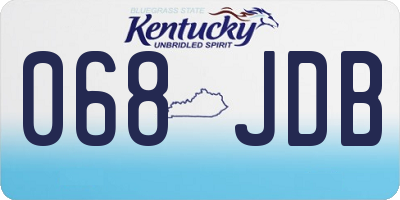 KY license plate 068JDB
