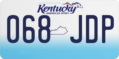 KY license plate 068JDP