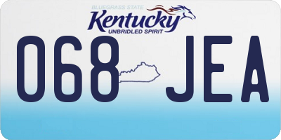 KY license plate 068JEA