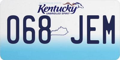 KY license plate 068JEM