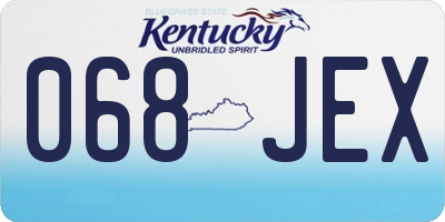KY license plate 068JEX