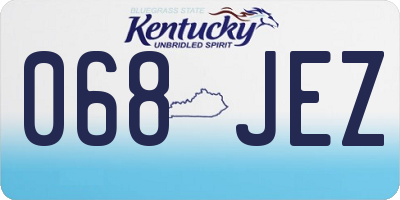 KY license plate 068JEZ