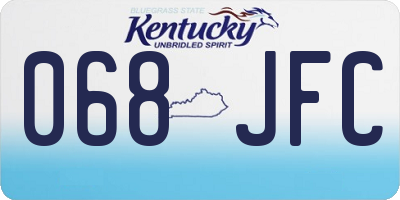 KY license plate 068JFC
