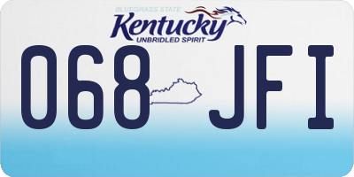 KY license plate 068JFI