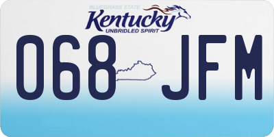 KY license plate 068JFM