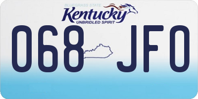 KY license plate 068JFO