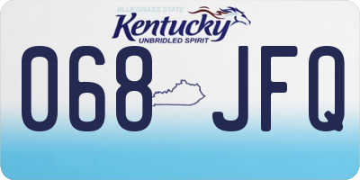 KY license plate 068JFQ