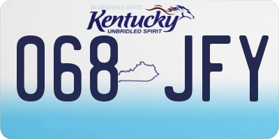 KY license plate 068JFY