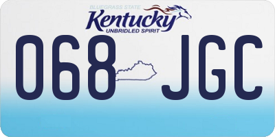 KY license plate 068JGC