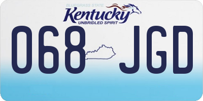 KY license plate 068JGD