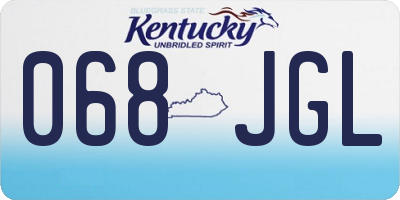 KY license plate 068JGL