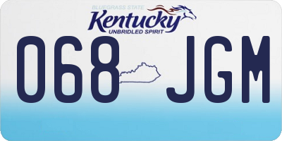 KY license plate 068JGM