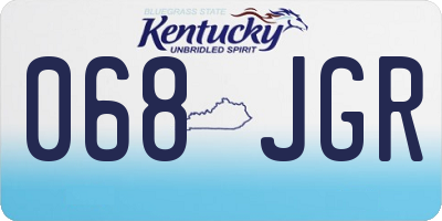 KY license plate 068JGR